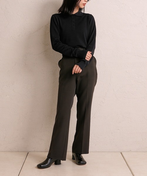 CIAOPANIC（チャオパニック）の「ポロニット（ポロシャツ・レディース・ブラック/ブラウン/ピンク・FREE）」の7枚目の写真