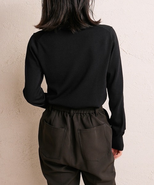 CIAOPANIC（チャオパニック）の「ポロニット（ポロシャツ・レディース・ブラック/ブラウン/ピンク・FREE）」の4枚目の写真