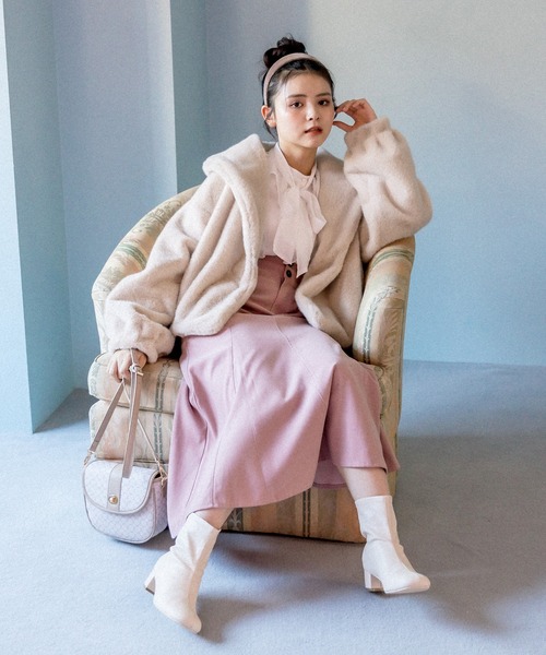 OLIVE des OLIVE（オリーブデオリーブ）の「見た目も可愛い。ふわもこファーブルゾン（ブルゾン・レディース・ピンク系その他/ベージュ/オフホワイト/ブラウン・FREE）」の13枚目の写真