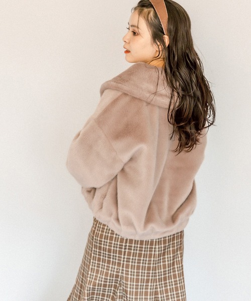 OLIVE des OLIVE（オリーブデオリーブ）の「見た目も可愛い。ふわもこファーブルゾン（ブルゾン・レディース・ピンク系その他/ベージュ/オフホワイト/ブラウン・FREE）」の16枚目の写真