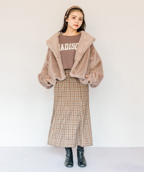 OLIVE des OLIVE（オリーブデオリーブ）の「見た目も可愛い。ふわもこファーブルゾン（ブルゾン・レディース・ピンク系その他/ベージュ/オフホワイト/ブラウン・FREE）」の17枚目の写真