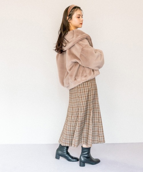 OLIVE des OLIVE（オリーブデオリーブ）の「見た目も可愛い。ふわもこファーブルゾン（ブルゾン・レディース・ピンク系その他/ベージュ/オフホワイト/ブラウン・FREE）」の18枚目の写真