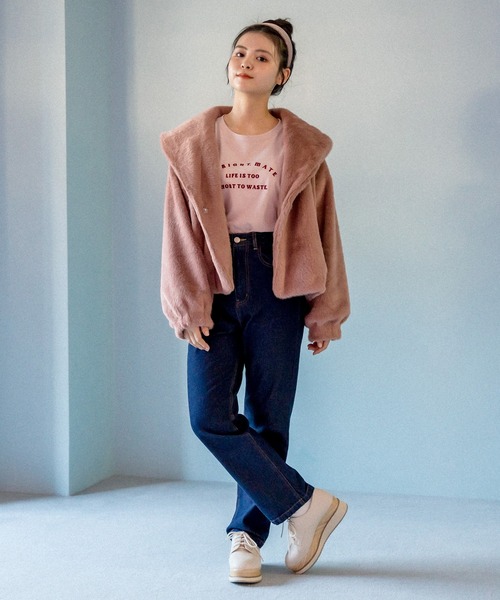 OLIVE des OLIVE（オリーブデオリーブ）の「見た目も可愛い。ふわもこファーブルゾン（ブルゾン・レディース・ピンク系その他/ベージュ/オフホワイト/ブラウン・FREE）」の22枚目の写真