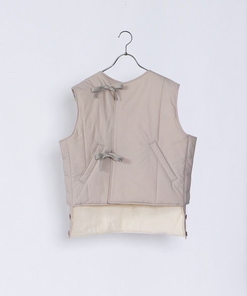 AIMNAIM（エイムネイム）の「2SIDE PADDED VEST（ベスト・メンズ・カーキ/サンドベージュ・MEDIUM/LARGE）」の14枚目の写真