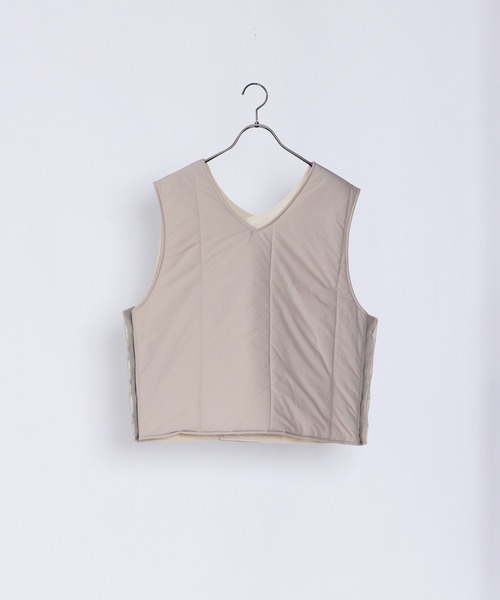AIMNAIM（エイムネイム）の「2SIDE PADDED VEST（ベスト・メンズ・カーキ/サンドベージュ・MEDIUM/LARGE）」の16枚目の写真