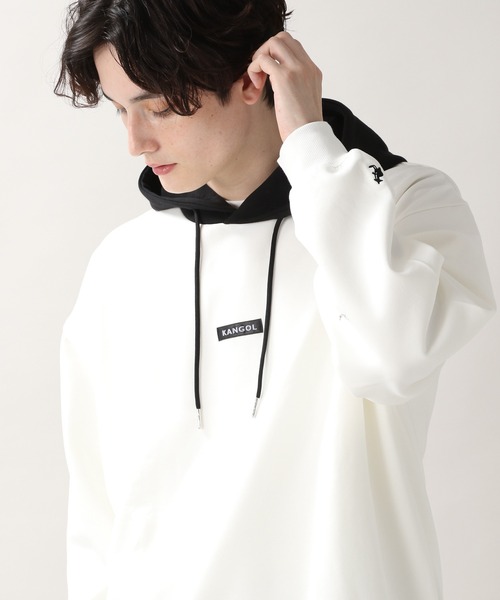 KANGOL(カンゴール)の「<KANGOL/カンゴール>別注テックダンボールパーカー/235708(スウェット・メンズ・ライトブルー/ブラック/ブラウン/オフホワイト・MEDIUM/LARGE)」の3枚目の写真