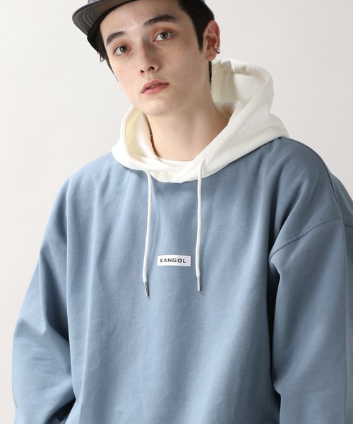 KANGOL(カンゴール)の「<KANGOL/カンゴール>別注テックダンボールパーカー/235708(スウェット・メンズ・ライトブルー/ブラック/ブラウン/オフホワイト・MEDIUM/LARGE)」の4枚目の写真