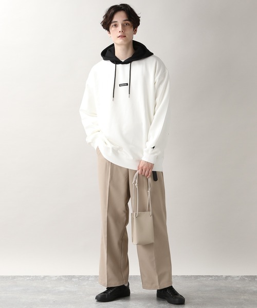 KANGOL(カンゴール)の「<KANGOL/カンゴール>別注テックダンボールパーカー/235708(スウェット・メンズ・ライトブルー/ブラック/ブラウン/オフホワイト・MEDIUM/LARGE)」の13枚目の写真