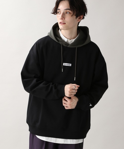 KANGOL(カンゴール)の「<KANGOL/カンゴール>別注テックダンボールパーカー/235708(スウェット・メンズ・ライトブルー/ブラック/ブラウン/オフホワイト・MEDIUM/LARGE)」の5枚目の写真