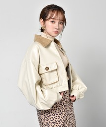 ems excite | エコレザーブルゾン(ダウンジャケット/コート)