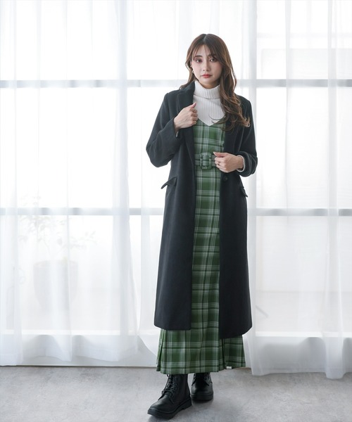 clear（クリア）の「チェスターコート（チェスターコート・レディース・ブラック/ベージュ・F）」の2枚目の写真