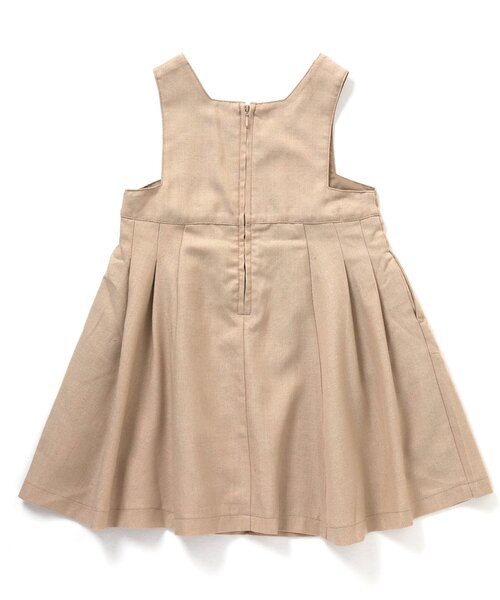 apres les cours（アプレレクール）の「ウエストリボンジャンパースカート（ジャンパースカート・キッズ・ベージュ/チェック・90/100/110/120/80/130/140）」の6枚目の写真