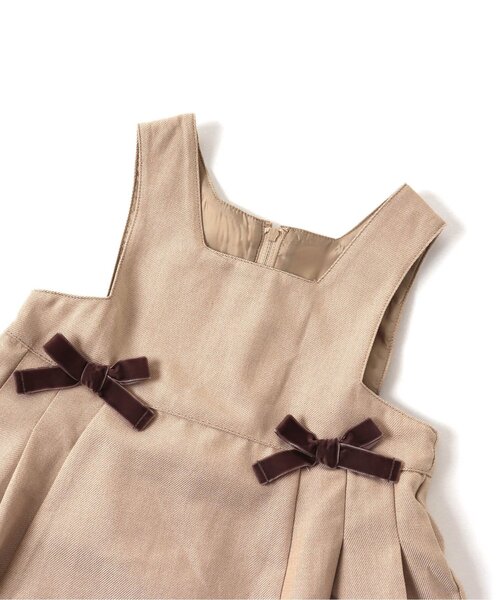 apres les cours（アプレレクール）の「ウエストリボンジャンパースカート（ジャンパースカート・キッズ・ベージュ/チェック・90/100/110/120/80/130/140）」の8枚目の写真