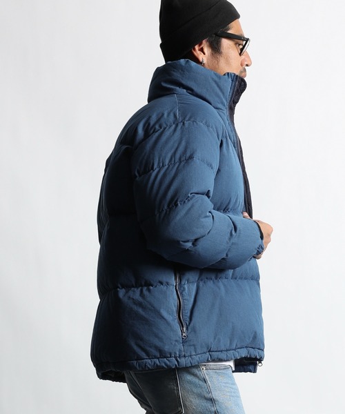 The DUFFER of ST.GEORGE（ザダファーオブセントジョージ）の「[INDIGO LABEL] RIPSTOP DOWN JK：インディゴ ナイロンリップ ダウンジャケット（ダウンジャケット/コート・メンズ・ブルー・SMALL/MEDIUM/LARGE/X-LARGE）」の3枚目の写真