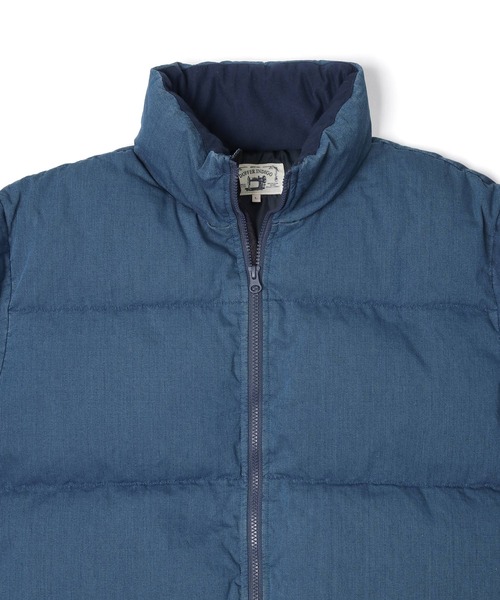The DUFFER of ST.GEORGE（ザダファーオブセントジョージ）の「[INDIGO LABEL] RIPSTOP DOWN JK：インディゴ ナイロンリップ ダウンジャケット（ダウンジャケット/コート・メンズ・ブルー・SMALL/MEDIUM/LARGE/X-LARGE）」の5枚目の写真