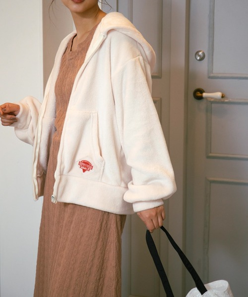 VIS（ビス）の「【ViSage】【MARION CREPESコラボ】WHIPフード＆パンツセットアップ（ルームウェア/パジャマ・レディース・ブラウン/キナリ・FREE）」の16枚目の写真