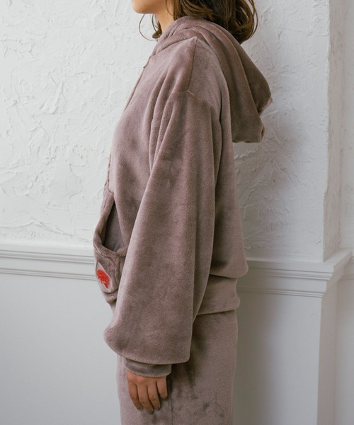 VIS（ビス）の「【ViSage】【MARION CREPESコラボ】WHIPフード＆パンツセットアップ（ルームウェア/パジャマ・レディース・ブラウン/キナリ・FREE）」の21枚目の写真