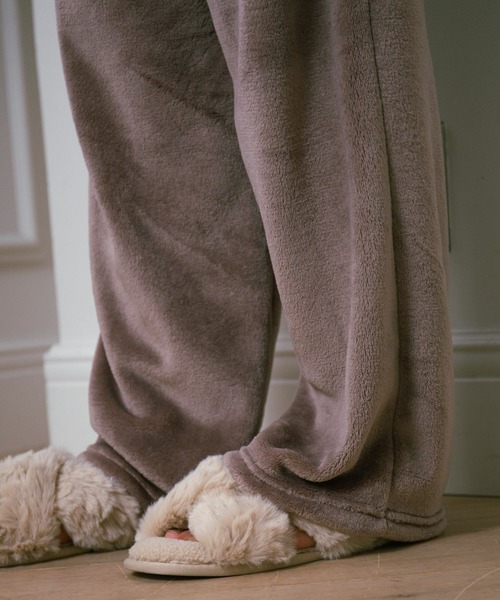 VIS（ビス）の「【ViSage】【MARION CREPESコラボ】WHIPフード＆パンツセットアップ（ルームウェア/パジャマ・レディース・ブラウン/キナリ・FREE）」の12枚目の写真