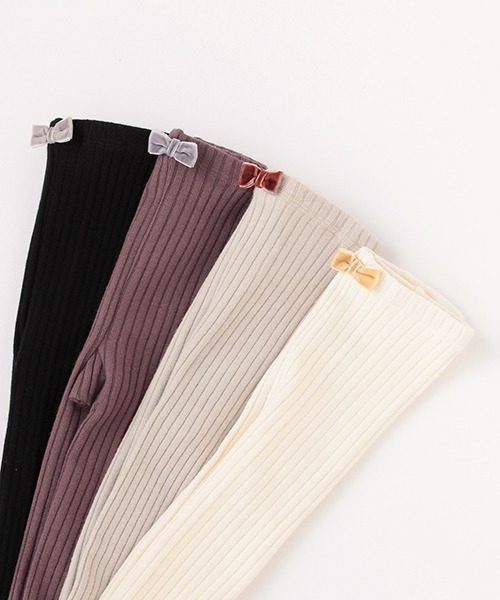 petit main(プティマイン)の「ウール混リブタイツ(タイツ/ストッキング・キッズ・ブラック/パープル/オフホワイト/ライトベージュ・80cm/90cm/110cm/100cm/120cm/130cm)」の6枚目の写真