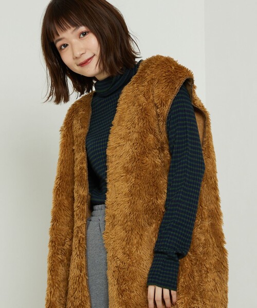 FREAK'S STORE（フリークスストア）の「ウォッシャブルボーダータートルネックニット（ニット/セーター・レディース・ブラック/オフホワイト/ブルー/イエロー/グリーン/ネイビー/ナチュラル・ﾌﾘ-）」の6枚目の写真