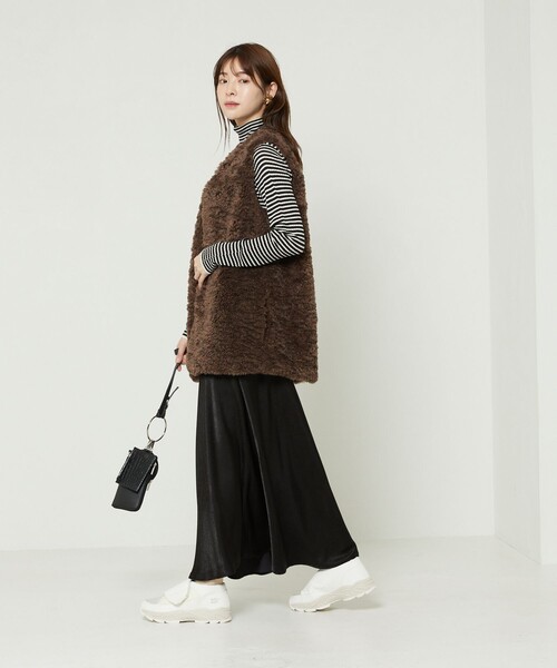 FREAK'S STORE（フリークスストア）の「ウォッシャブルボーダータートルネックニット（ニット/セーター・レディース・ブラック/オフホワイト/ブルー/イエロー/グリーン/ネイビー/ナチュラル・ﾌﾘ-）」の20枚目の写真