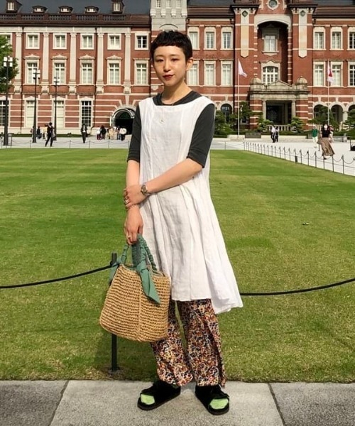 Ray BEAMS（レイビームス）の「Ray BEAMS / リボン ペーパー トートバッグ（かごバッグ・レディース・ブラック/グリーン系その他2・ONE SIZE）」の19枚目の写真