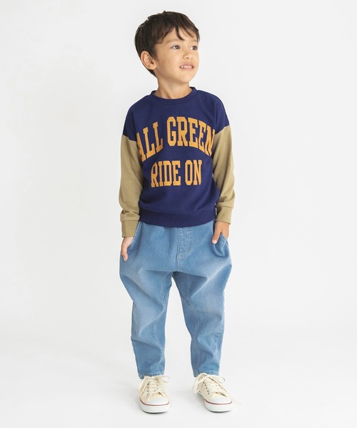 BRANSHES（ブランシェス）の「【カレッジロゴ】カラースリーブトレーナー（スウェット・キッズ・レッド/杢グレー/キャメル/ネイビー・120/140/90/100/110/130/150）」の17枚目の写真