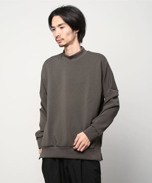 OURET（オーレット）の「OURET (オーレット)ハイネックドルマンプルオーバー（スウェット・メンズ・ブラック/チャコール・1/2/3）」の2枚目の写真