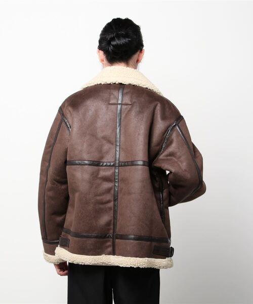 ALFA　アルファ　TA1548 ムートン B-3 ジャケット 楽天市場】【10%OFF】ALPHA アルファ B-3 フェイクムートンジャケット