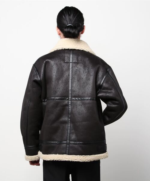 【美品✨】アルファインダストリーズ フェイクムートンボアジャケット Lサイズ ALPHA INDUSTRIES／アルファインダストリーズフェイクムートンボア