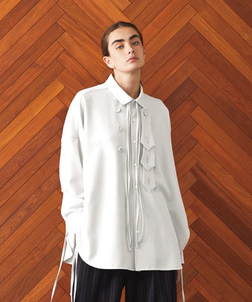 SHAREEF（シャリーフ）の「SIDE SLIT SHIRTS（シャツ/ブラウス・メンズ・ブラック/ブラウン/ホワイト系その他/ブルー系その他/ホワイト・1/2/3）」の2枚目の写真