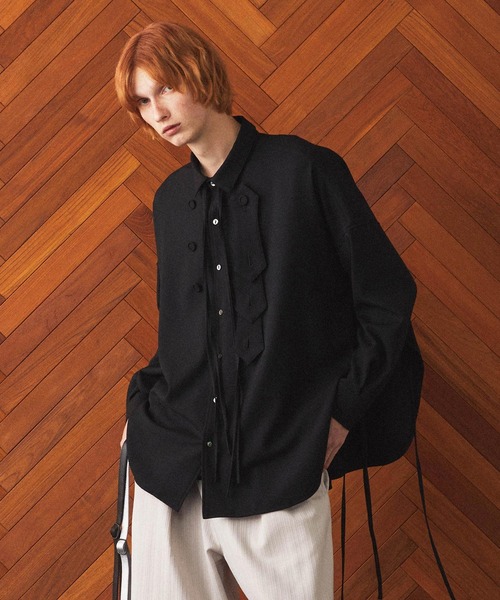 SHAREEF（シャリーフ）の「SIDE SLIT SHIRTS（シャツ/ブラウス・メンズ・ブラック/ブラウン/ホワイト系その他/ブルー系その他/ホワイト・1/2/3）」の7枚目の写真