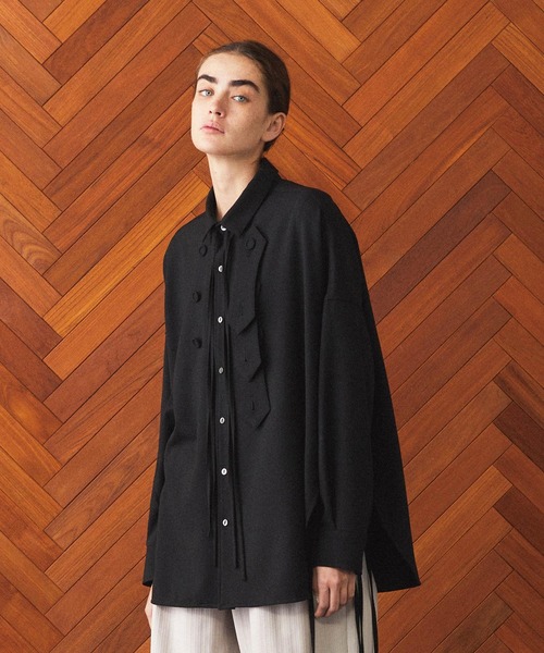 SHAREEF（シャリーフ）の「SIDE SLIT SHIRTS（シャツ/ブラウス・メンズ・ブラック/ブラウン/ホワイト系その他/ブルー系その他/ホワイト・1/2/3）」の9枚目の写真