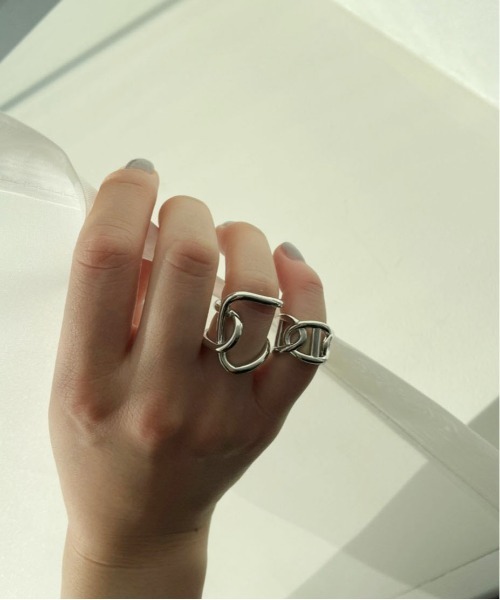 PairPair（ペアペア）の「ユニークリング（リング・レディース・シルバー/ゴールド/シルバー系/ゴールド系・FREE）」の9枚目の写真