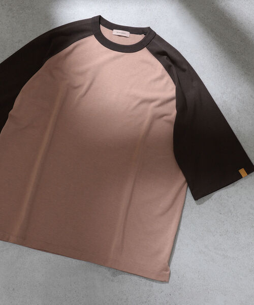 BEAMS LIGHTS（ビームスライツ）の「BEAMS LIGHTS / ギザコットン スプレンダーツイスト ベースボール Tシャツ（Tシャツ/カットソー・メンズ・チャコールグレー/ブラック/ブラウン系その他2・SMALL/MEDIUM/LARGE）」の3枚目の写真