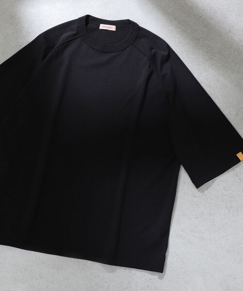 BEAMS LIGHTS（ビームスライツ）の「BEAMS LIGHTS / ギザコットン スプレンダーツイスト ベースボール Tシャツ（Tシャツ/カットソー・メンズ・チャコールグレー/ブラック/ブラウン系その他2・SMALL/MEDIUM/LARGE）」の2枚目の写真