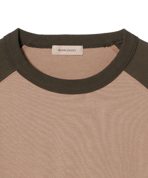 BEAMS LIGHTS（ビームスライツ）の「BEAMS LIGHTS / ギザコットン スプレンダーツイスト ベースボール Tシャツ（Tシャツ/カットソー・メンズ・チャコールグレー/ブラック/ブラウン系その他2・SMALL/MEDIUM/LARGE）」の12枚目の写真