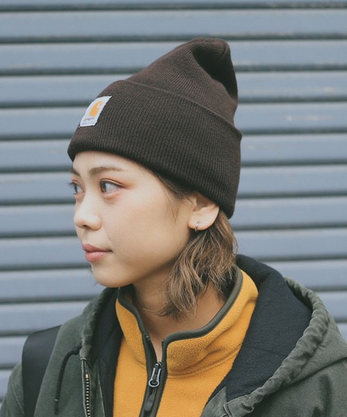 Carhartt(カーハート)の「Carhartt カーハート CRHTT18 ACRYLIC WATCH HAT ニットキャップ ビーニー 【CRHTT-A18】(ニットキャップ/ビーニー・メンズ・チャコールグレー/ブラック/ネイビー/ブラウン/グレー/ライトブラウン/ベージュ系その他/レモンイエロー/マルーン/ホワイト系その他・FREE)」の6枚目の写真