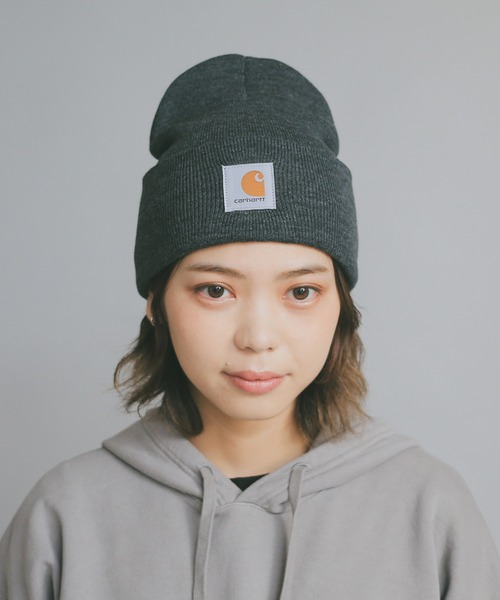 Carhartt(カーハート)の「Carhartt カーハート CRHTT18 ACRYLIC WATCH HAT ニットキャップ ビーニー 【CRHTT-A18】(ニットキャップ/ビーニー・メンズ・チャコールグレー/ブラック/ネイビー/ブラウン/グレー/ライトブラウン/ベージュ系その他/レモンイエロー/マルーン/ホワイト系その他・FREE)」の4枚目の写真