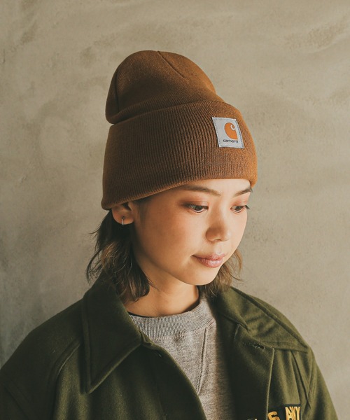 Carhartt(カーハート)の「Carhartt カーハート CRHTT18 ACRYLIC WATCH HAT ニットキャップ ビーニー 【CRHTT-A18】(ニットキャップ/ビーニー・メンズ・チャコールグレー/ブラック/ネイビー/ブラウン/グレー/ライトブラウン/ベージュ系その他/レモンイエロー/マルーン/ホワイト系その他・FREE)」の1枚目の写真