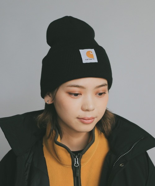 Carhartt(カーハート)の「Carhartt カーハート CRHTT18 ACRYLIC WATCH HAT ニットキャップ ビーニー 【CRHTT-A18】(ニットキャップ/ビーニー・メンズ・チャコールグレー/ブラック/ネイビー/ブラウン/グレー/ライトブラウン/ベージュ系その他/レモンイエロー/マルーン/ホワイト系その他・FREE)」の3枚目の写真