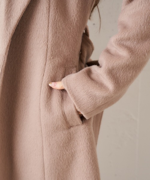 MIIA（ミーア）の「ロングガウンコート（ダウンジャケット/コート・レディース・ブラック/ベージュ/オフホワイト・FREE）」の16枚目の写真