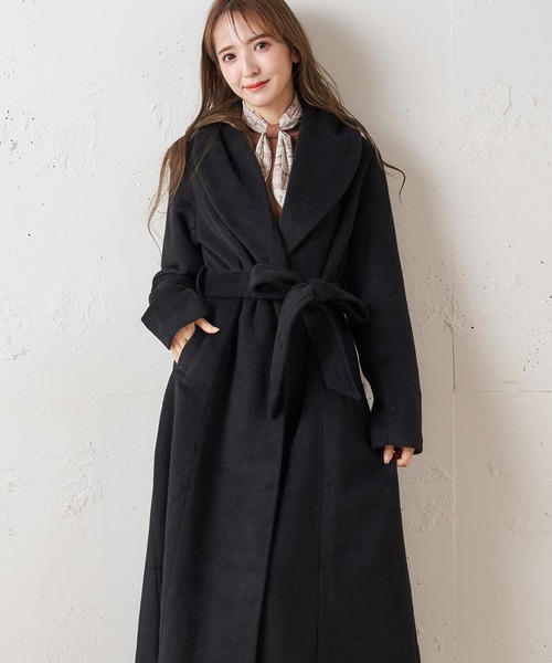 MIIA（ミーア）の「ロングガウンコート（ダウンジャケット/コート・レディース・ブラック/ベージュ/オフホワイト・FREE）」の19枚目の写真