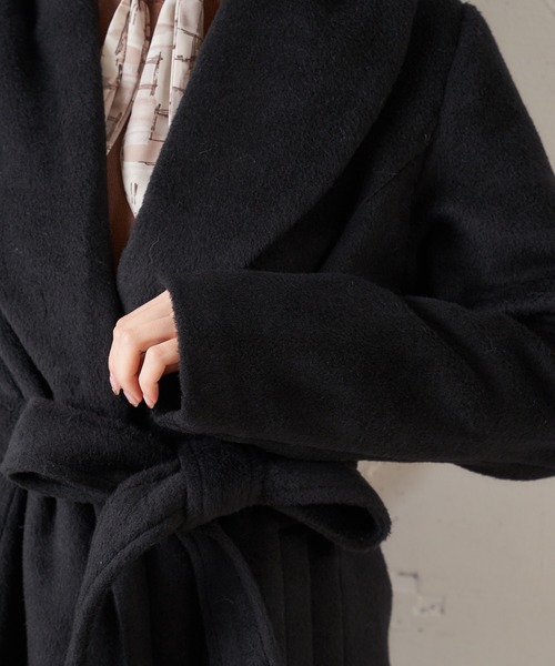 MIIA（ミーア）の「ロングガウンコート（ダウンジャケット/コート・レディース・ブラック/ベージュ/オフホワイト・FREE）」の22枚目の写真