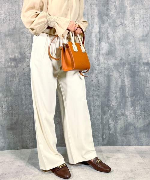 SAISON DE PAPILLON(セゾンドパピヨン)の「牛床革2wayバイカラーミニハンドバッグ(ハンドバッグ・レディース・ブラウン/グレー・フリー)」の11枚目の写真