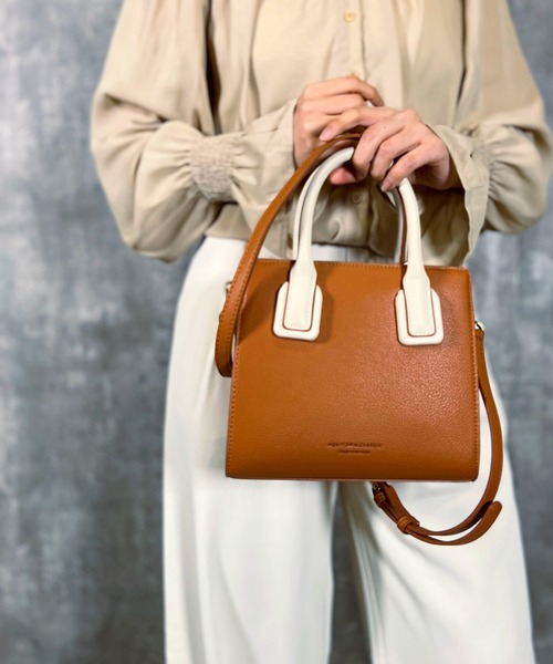 SAISON DE PAPILLON(セゾンドパピヨン)の「牛床革2wayバイカラーミニハンドバッグ(ハンドバッグ・レディース・ブラウン/グレー・フリー)」の12枚目の写真