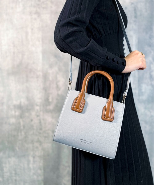 SAISON DE PAPILLON(セゾンドパピヨン)の「牛床革2wayバイカラーミニハンドバッグ(ハンドバッグ・レディース・ブラウン/グレー・フリー)」の6枚目の写真