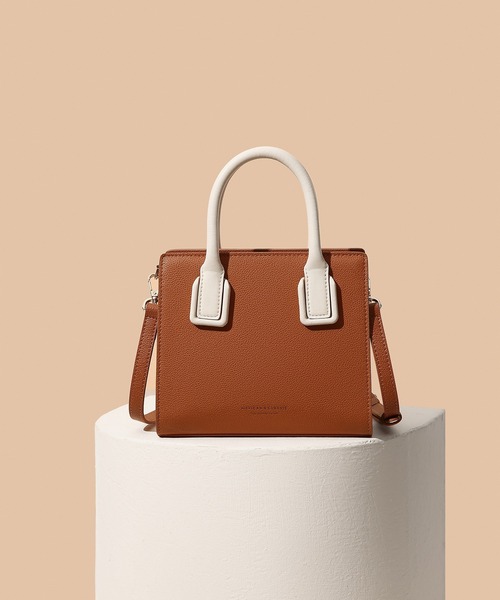 SAISON DE PAPILLON(セゾンドパピヨン)の「牛床革2wayバイカラーミニハンドバッグ(ハンドバッグ・レディース・ブラウン/グレー・フリー)」の8枚目の写真