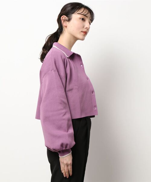 nemne store（ネンネストア）の「ライン入り衿付き配色カラーカーディガン（カーディガン/ボレロ・レディース・アイボリー/グリーン/ピンク/オレンジ・フリー）」の12枚目の写真