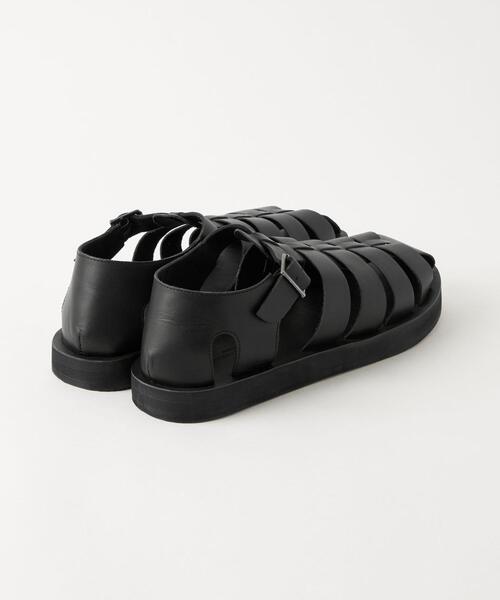 green label relaxing（グリーンレーベルリラクシング）の「【別注】＜AMIT LEATHER COMPANY＞ レザー グルカ サンダル（サンダル・メンズ・ブラック・40/41/42）」の8枚目の写真